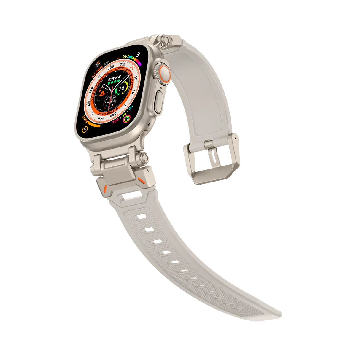 Neues Titan-Metallkopf-Silikonband für die Apple Watch