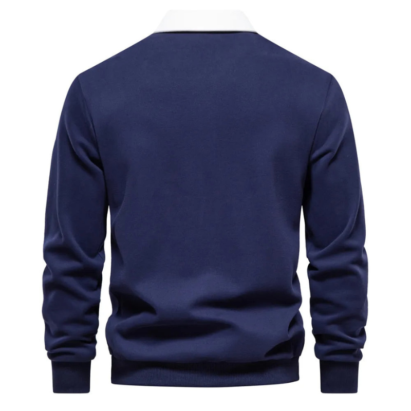 Klassisches Langarm-Poloshirt für Herren