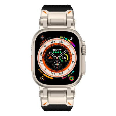 Neue Titan-Metallkopf-Lederarmband für Apple Watch