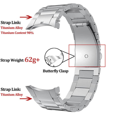 Titanlegierungs-Uhrenarmband geeignet für Samsung Galaxy Watch4 5 6 7 Pro