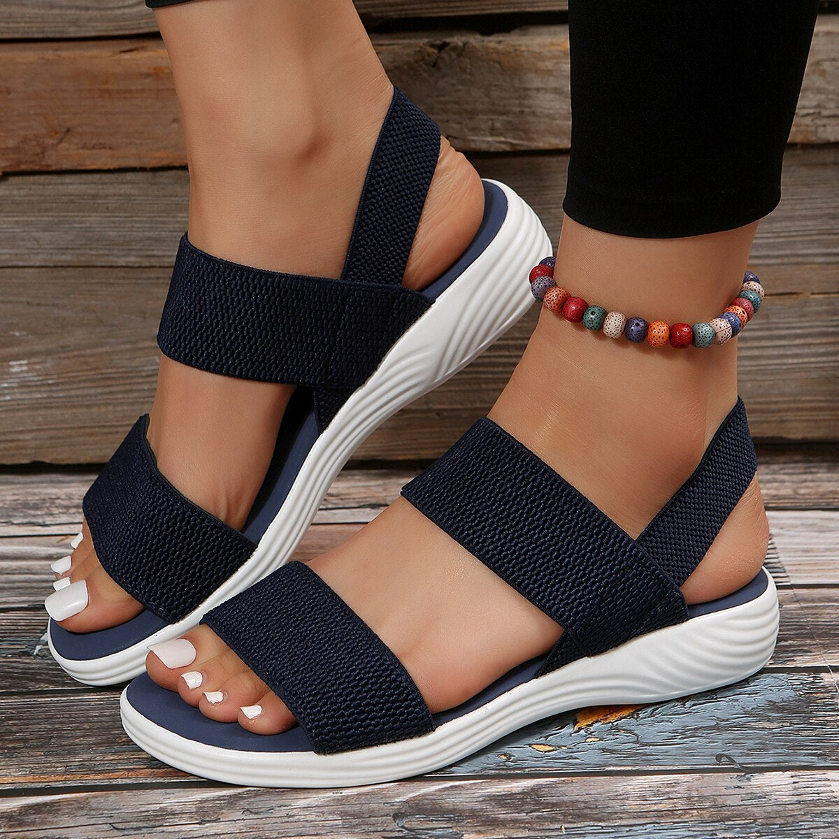 Strukturierte Sandalen Für Damen