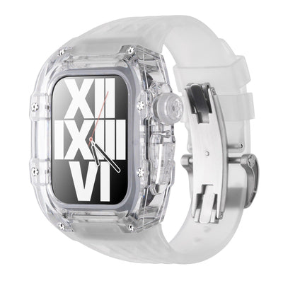 RM V30 Glacier Series Fluororubber Transparent Case Rubber Band Mod Kit Für Apple Watch