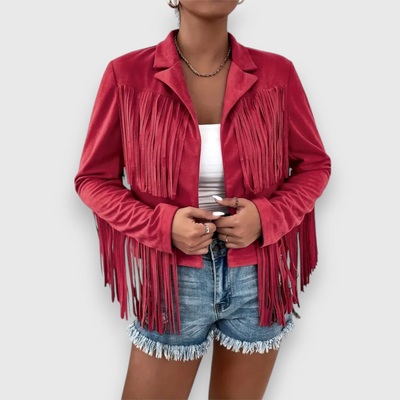 Fransen-Detail Jacke für Damen
