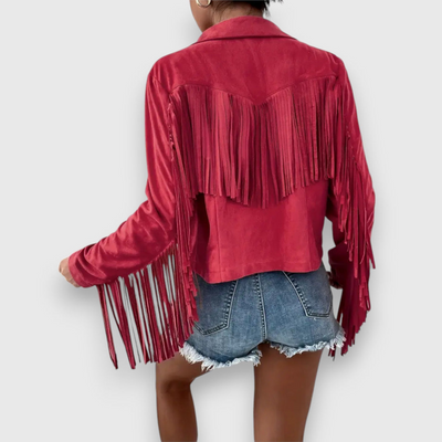 Fransen-Detail Jacke für Damen