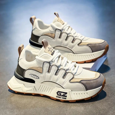 Lace-Up Atmungsaktive Herren Sneaker Rutschfeste Gummisohle