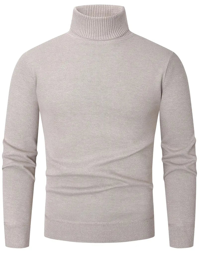 Herren Turtle Neck Pullover – Fleecegefüttert Warm