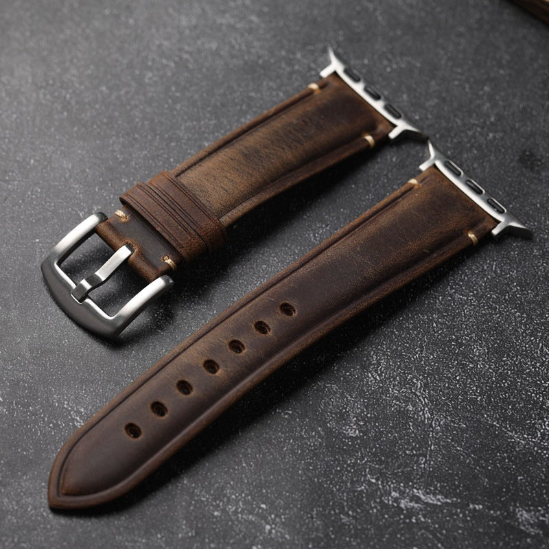 Handgemachter italienischer Lederarmband für die Apple Watch
