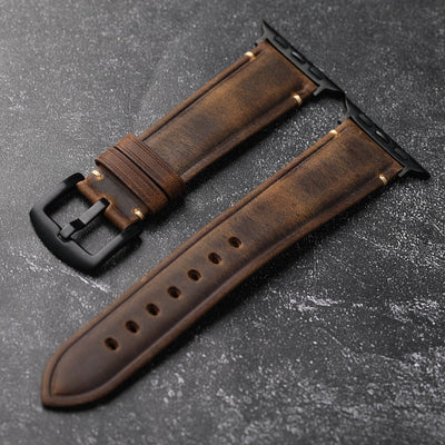 Handgemachter italienischer Lederarmband für die Apple Watch
