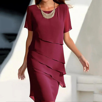 Valentina | Elegantes Chiffonkleid mit mehreren Lagen für jede Gelegenheit