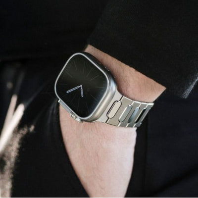 Titanium-Armband + Schmetterlingsschließe für Apple Watch Ultra 1/2
