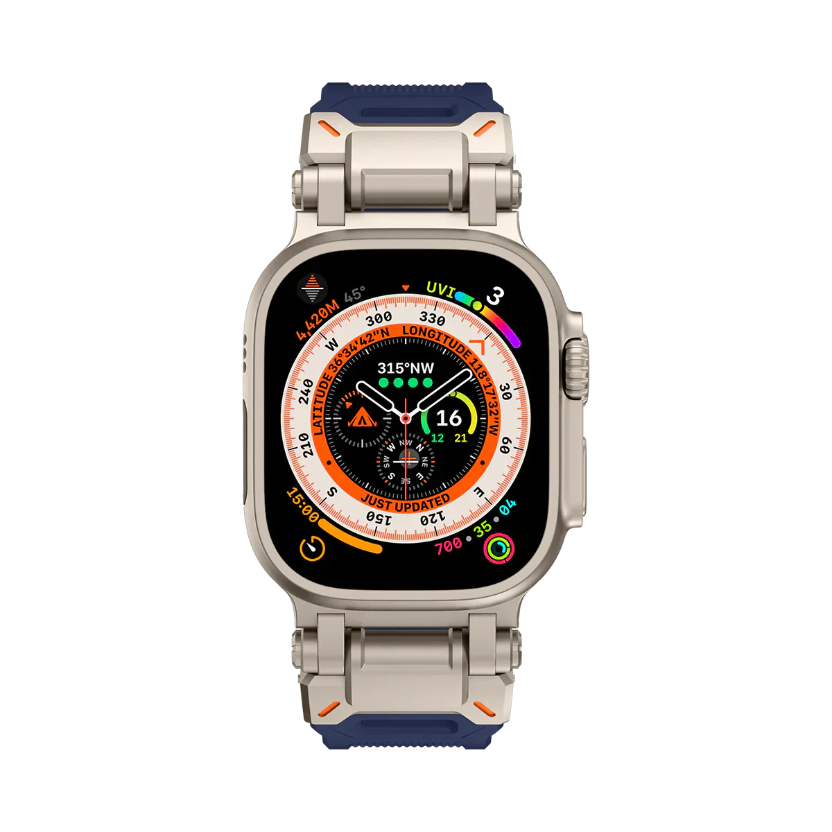 Neues Titan-Metallkopf-Silikonband für die Apple Watch