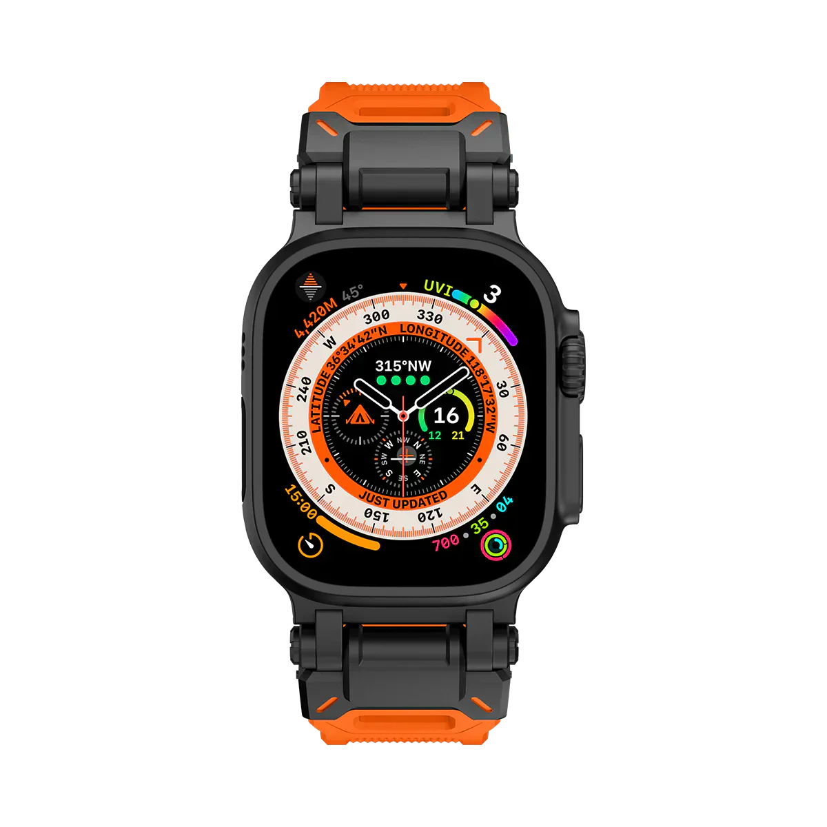 Neues Titan-Metallkopf-Silikonband für die Apple Watch