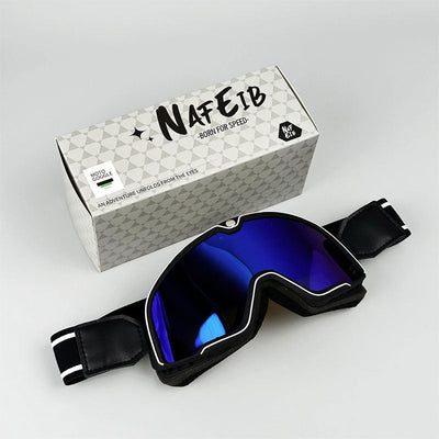 Retro Motorradbrille - Über Brille tragbar