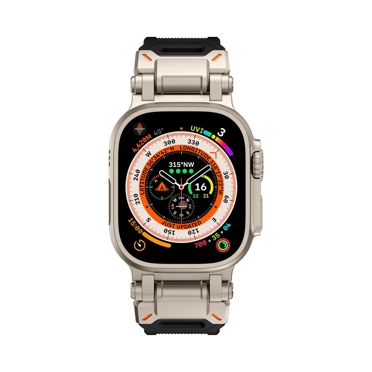 Neues Titan-Metallkopf-Silikonband für die Apple Watch