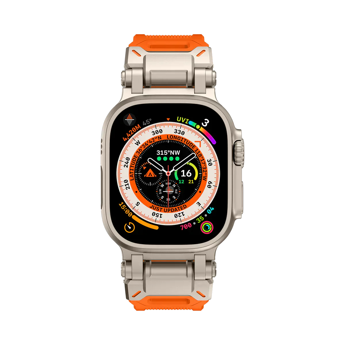 Neues Titan-Metallkopf-Silikonband für die Apple Watch