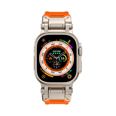 Neues Titan-Metallkopf-Silikonband für die Apple Watch