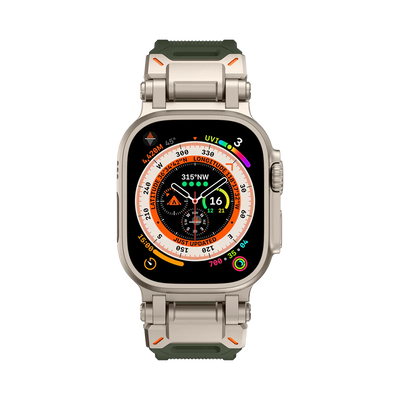 Neues Titan-Metallkopf-Silikonband für die Apple Watch