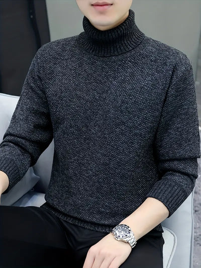 Rollkragenpullover – Lässig, Warm, Polyester Strick