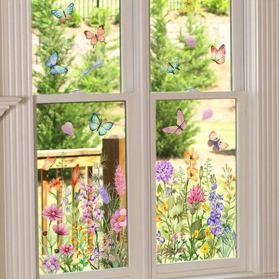 Petaluxe™ | Bunte Blumenaufkleber für Ihr Fenster!