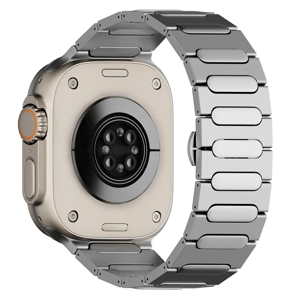 Titanium-Armband + Schmetterlingsschließe für Apple Watch Ultra 1/2