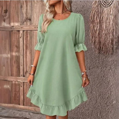 Celestina | Stilvolles Sommerkleid mit Puffärmeln für jeden Anlass