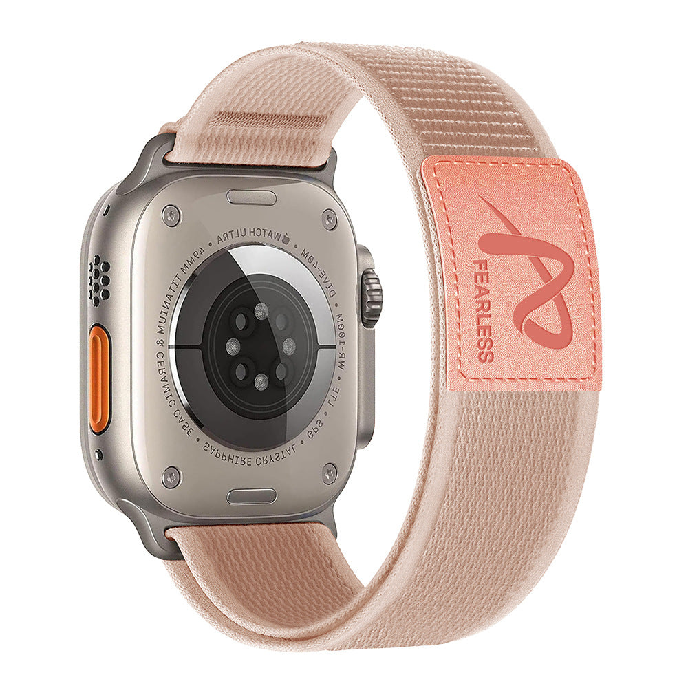 Lederlabel Trail Loop Nylon Band für die Apple Watch
