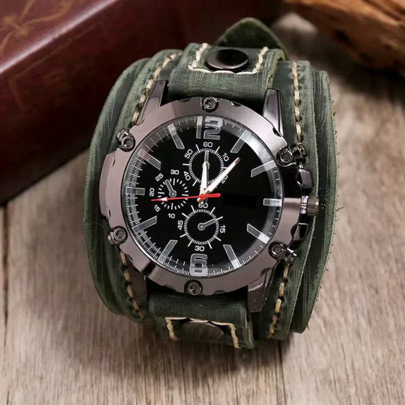 Herren "Eclipse" Klassische Lederuhr
