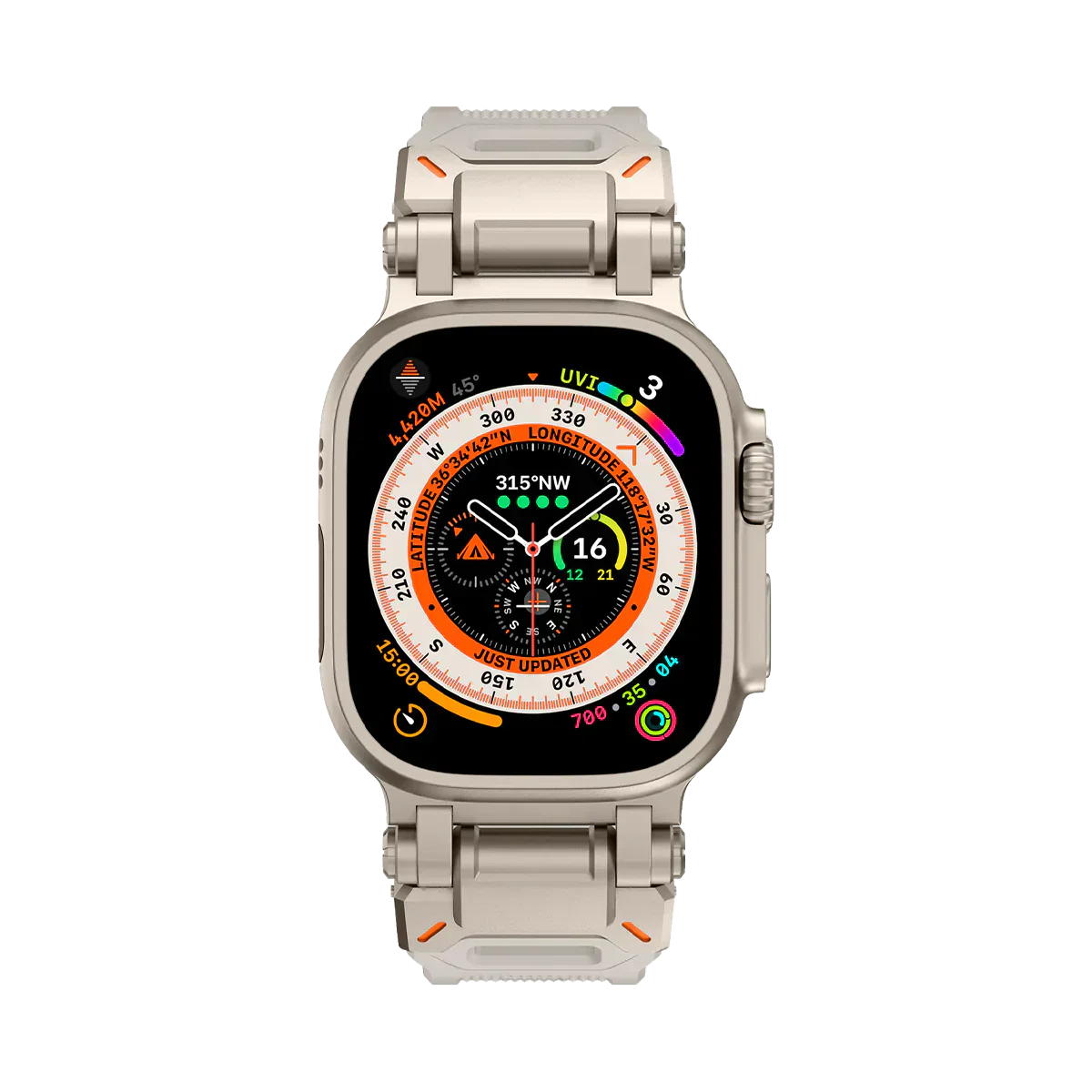 Neues Titan-Metallkopf-Silikonband für die Apple Watch