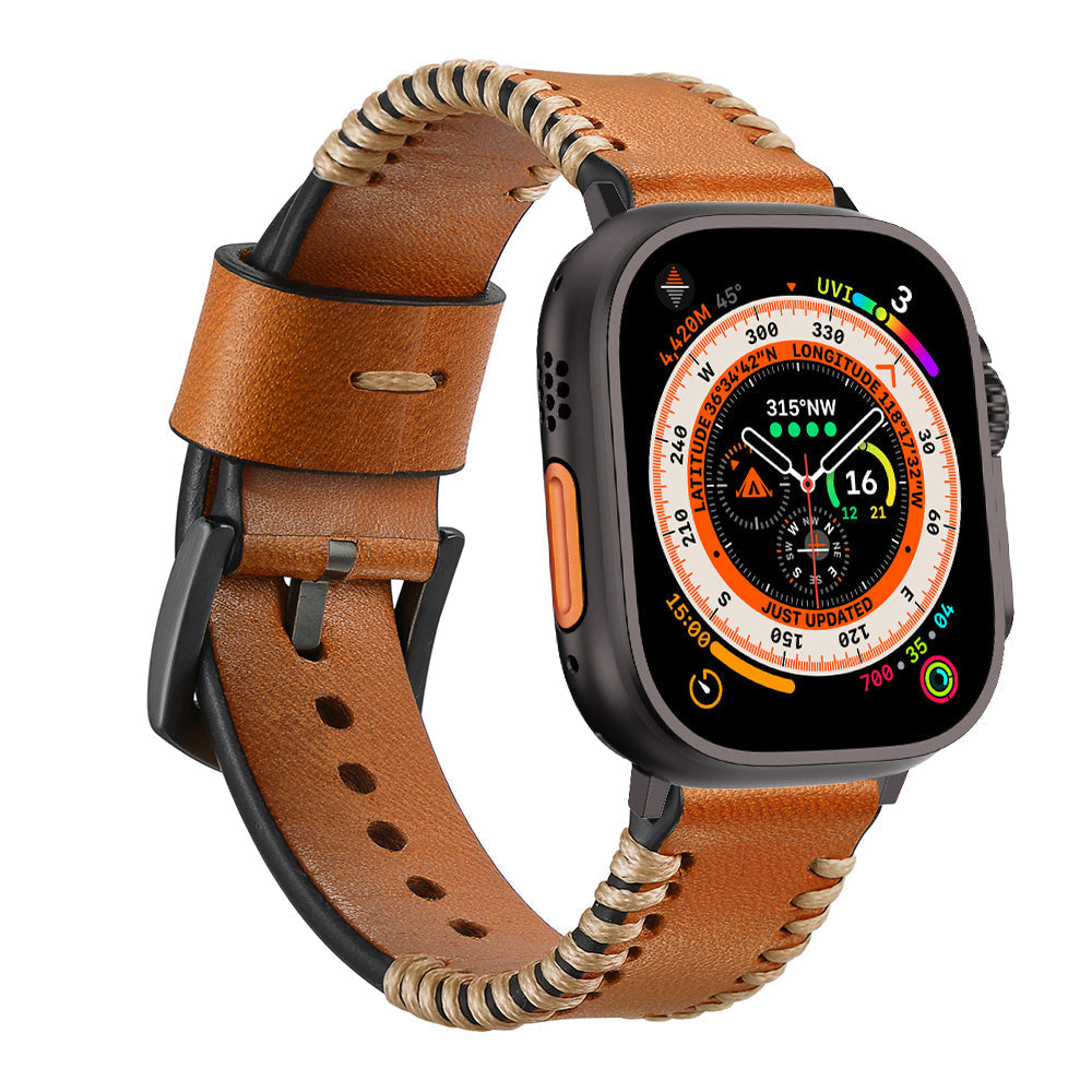 Leder Handgenähter Armband für die Apple Watch