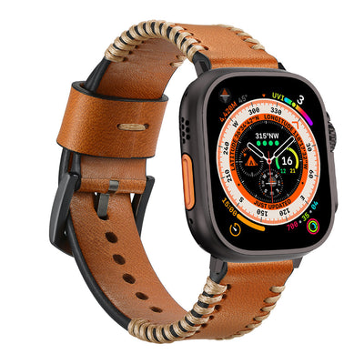 Leder Handgenähter Armband für die Apple Watch