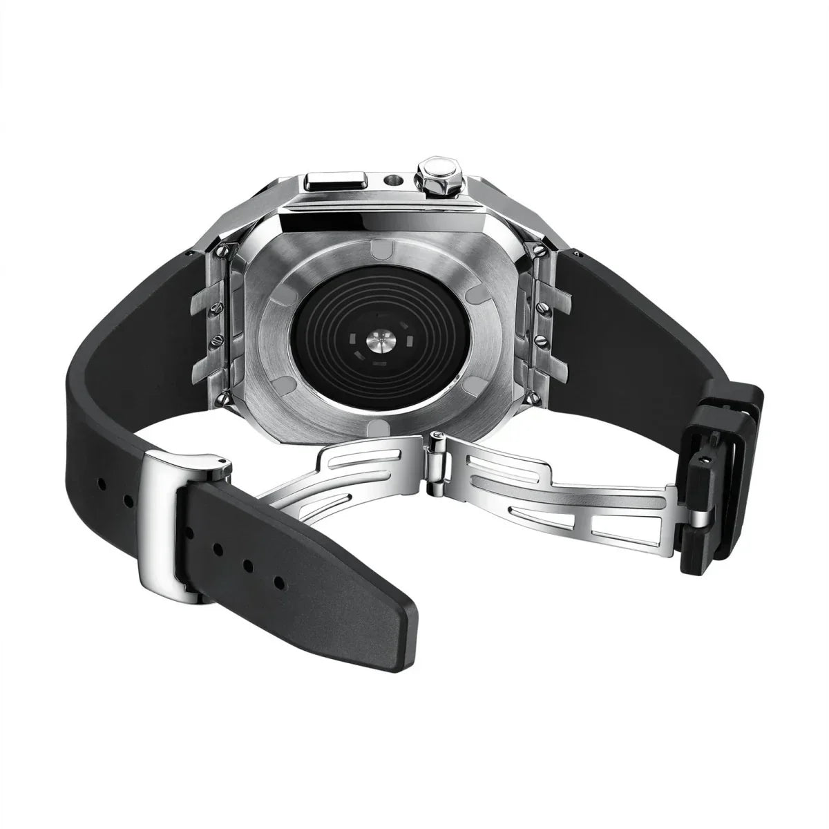 AP9009 Silikonarmband 316L Edelstahl Gehäuse Nachrüstkit für Apple Watch