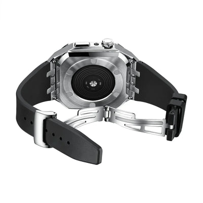 AP9009 Silikonarmband 316L Edelstahl Gehäuse Nachrüstkit für Apple Watch