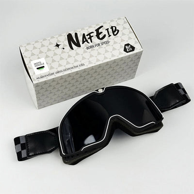 Retro Motorradbrille - Über Brille tragbar