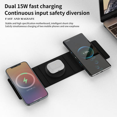 T31-Schnell faltbares 3-in-1 Wireless Charger