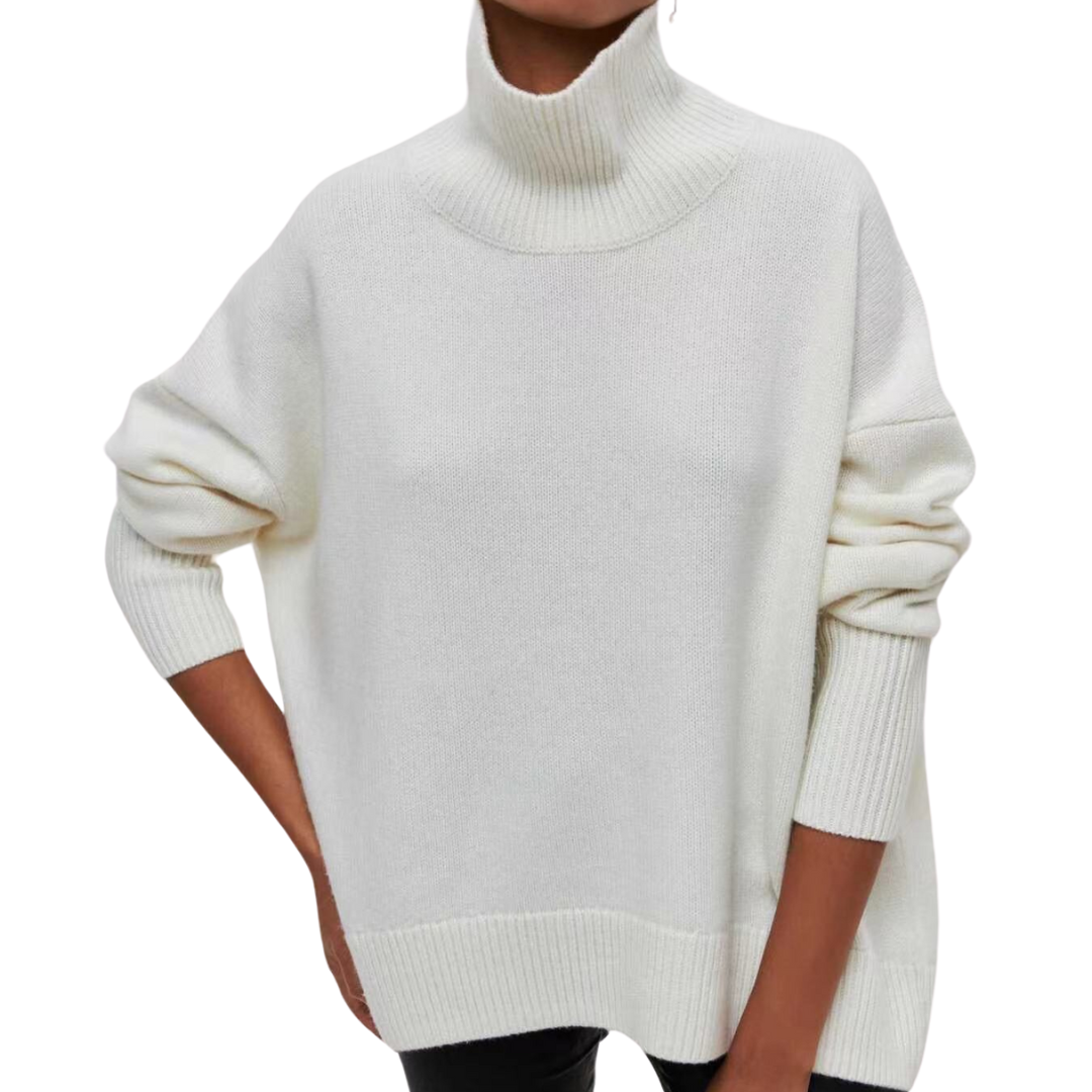 Pullover mit hohem Kragen für Damen