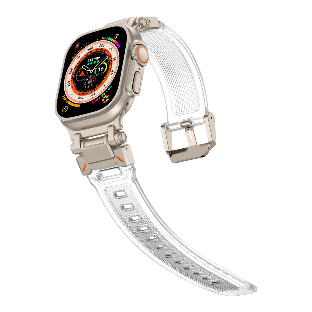 Neues Titan-Metallkopf-Silikonband für die Apple Watch