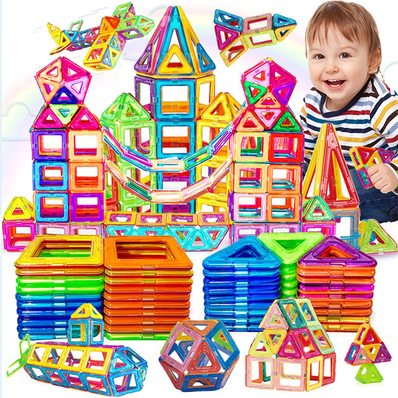 Magnetische Konstruktionsbausteine für Kinder – Lernspiel mit 118/148 Teilen