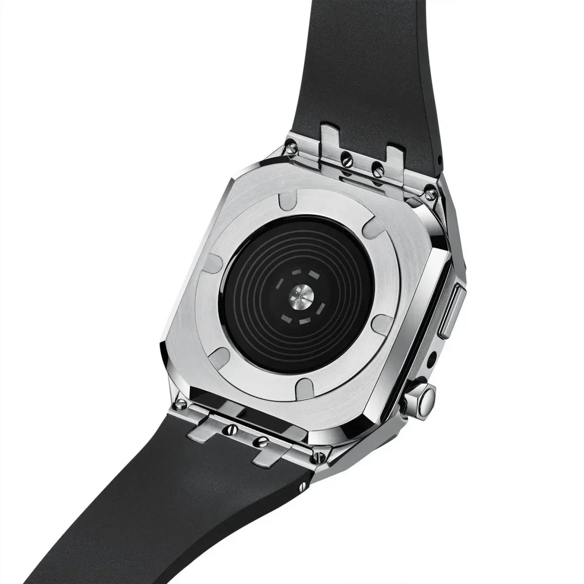AP9009 Silikonarmband 316L Edelstahl Gehäuse Nachrüstkit für Apple Watch