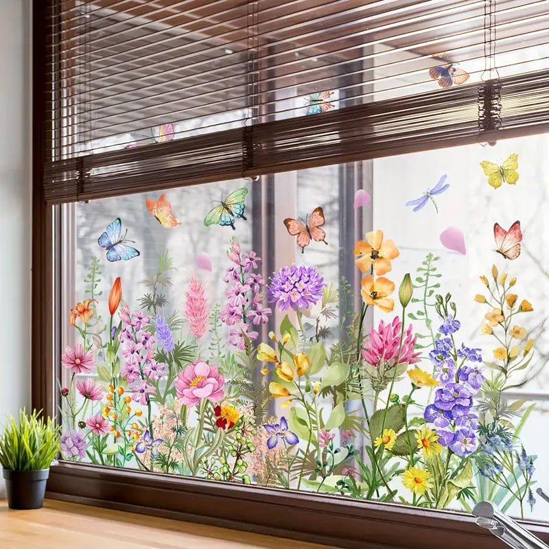 Petaluxe™ | Bunte Blumenaufkleber für Ihr Fenster!