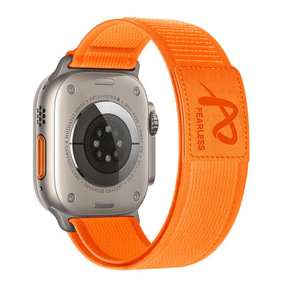 Lederlabel Trail Loop Nylon Band für die Apple Watch
