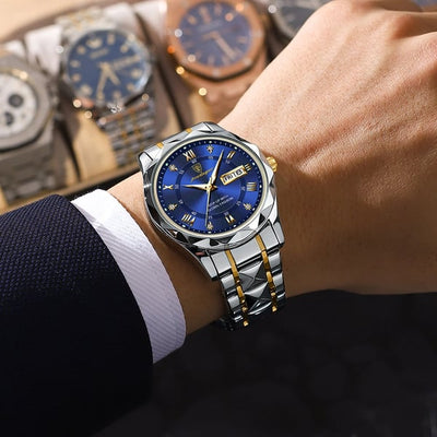 Wasserdichte Luxus-Herrenarmbanduhr von der Top-Marke mit Leuchtfunktion