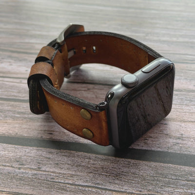 Vintage Leder Apple Watch Band - Nieten Elemente