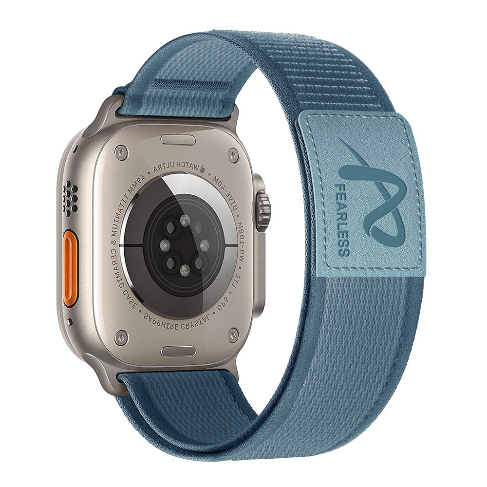 Lederlabel Trail Loop Nylon Band für die Apple Watch