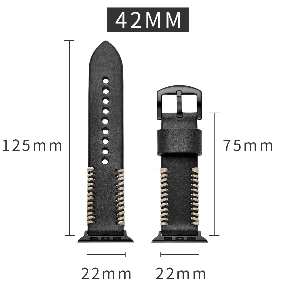 Leder Handgenähter Armband für die Apple Watch