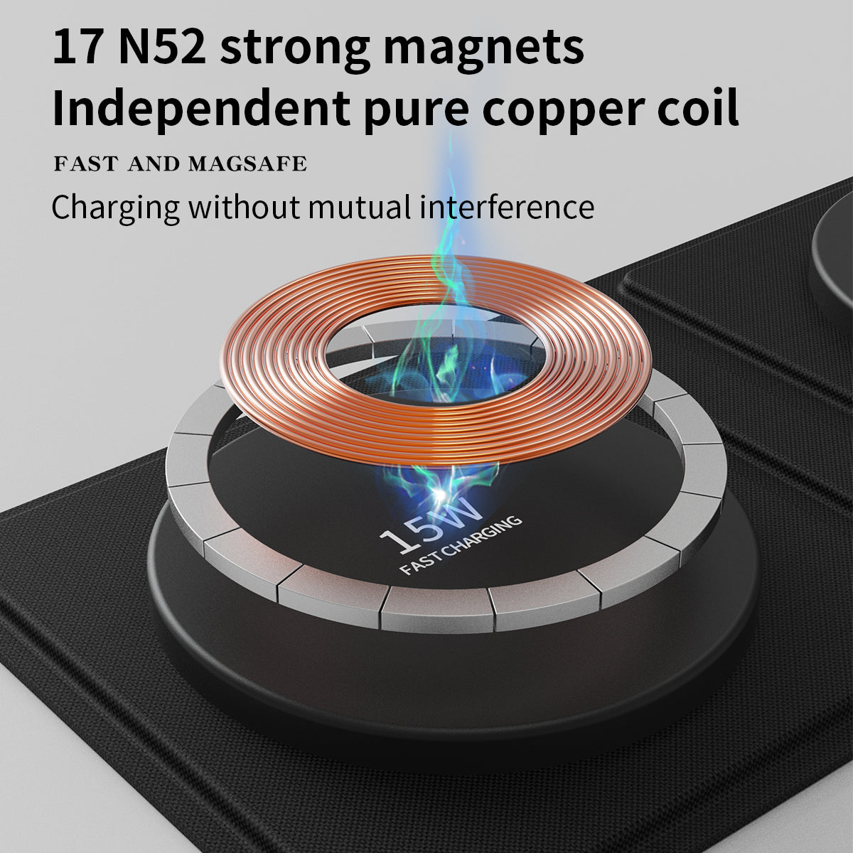 T31-Schnell faltbares 3-in-1 Wireless Charger