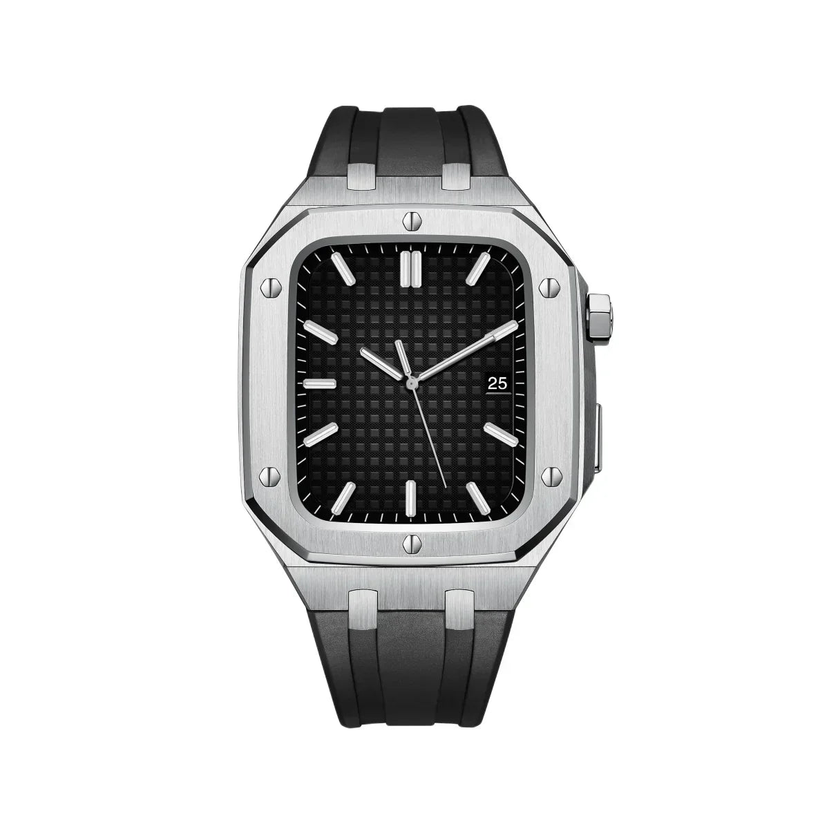 AP9009 Silikonarmband 316L Edelstahl Gehäuse Nachrüstkit für Apple Watch