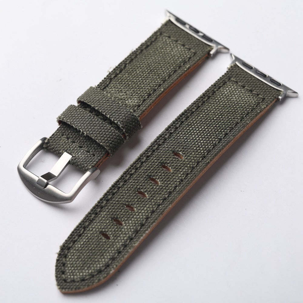 Canvas-Lederarmband für die Apple Watch