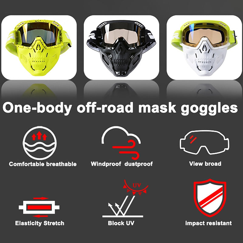 Schädel Motorradbrille