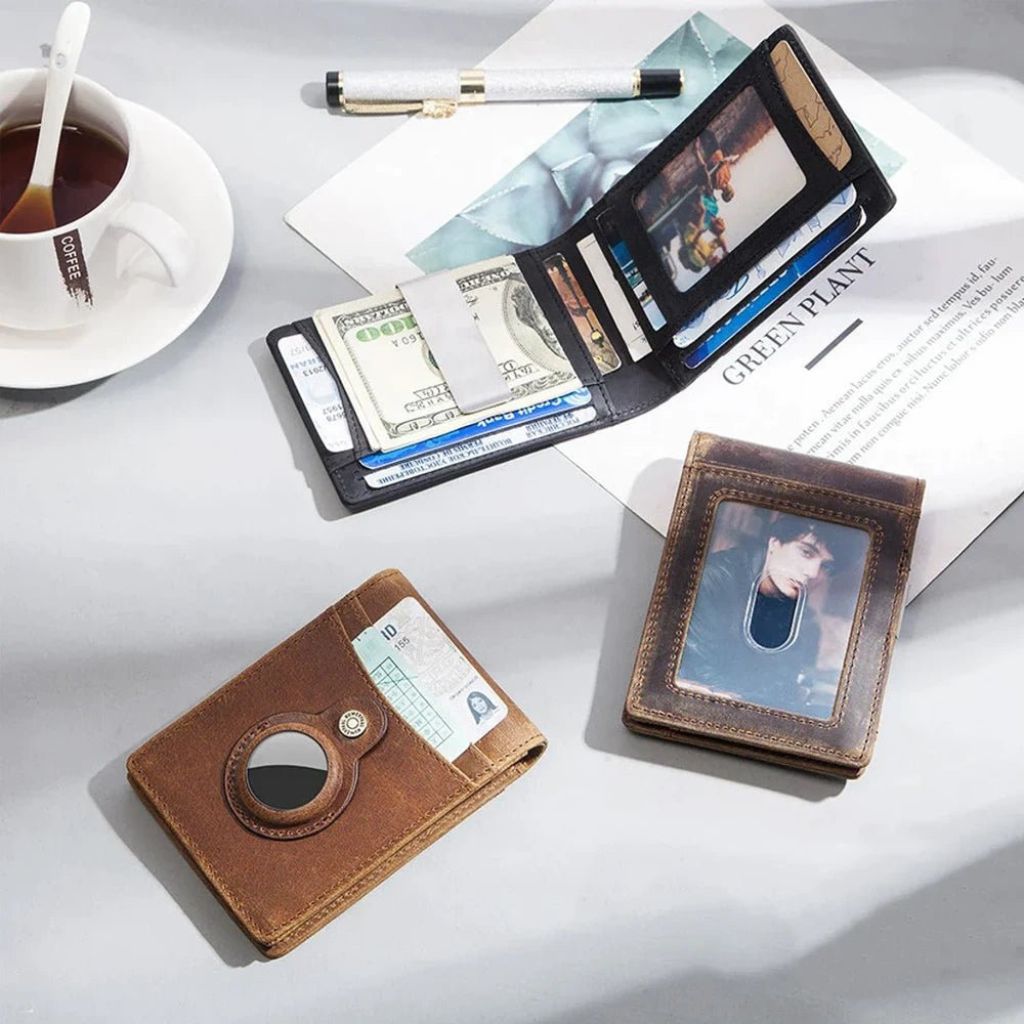 AirTag Leder Flip Geldbörse