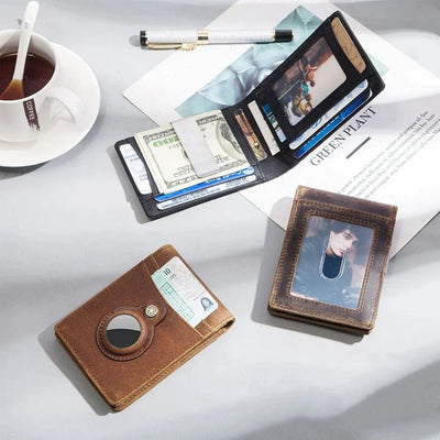 AirTag Leder Flip Geldbörse